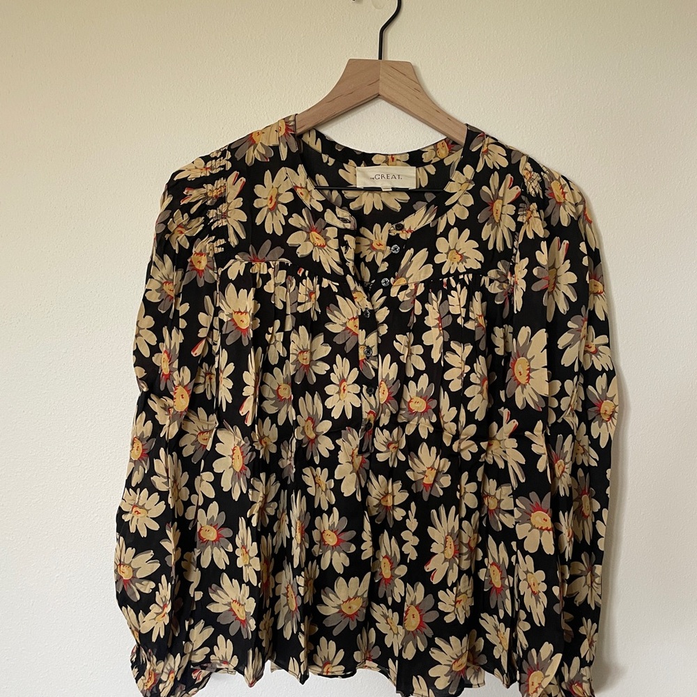 THE GREAT. The Tale Top in Frosted Winter Floral